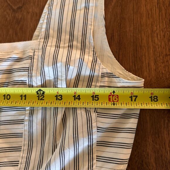 Madewell Cutout Striped Sundress Cream and Black Size 10 - Picture 14 of 15